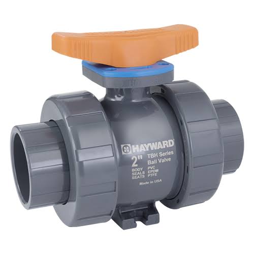 1-1/2x22 Hayward Actuator Ready TBH Series True Union PVC Ball Valve LPH6_J7KCX91