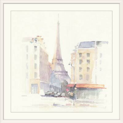 &Paris Morning Square& Avery Tillmon Painting Print Great Big Canvas Format: White Frame, Size: 38x22 H x 38x22 W x 1x22 D APY1_Y6YBV12